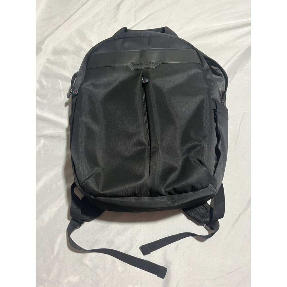 Varonis Tech Bag Pack Black USB Port Laptop Dividers Hidden Pockets Heavy Duty